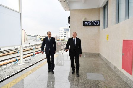 İlham Əliyev “Bakmil” stansiyasında - FOTO