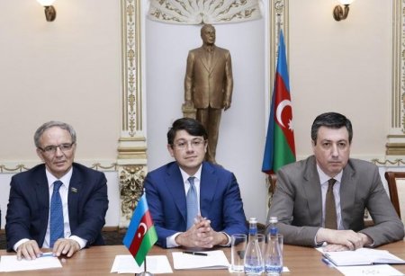 Fuad Muradov Gürcüstan-Azərbaycan parlamentlərarası dostluq qrupunun üzvləri ilə görüşüb