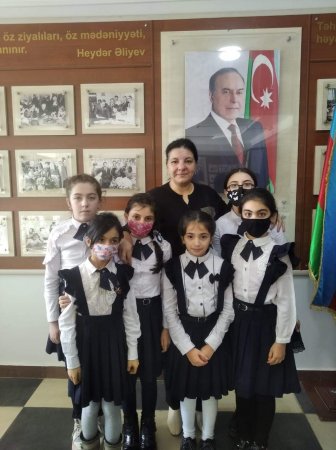 Erməni vandalızminin qurbanlarından biri canlı şəhid Dürdanə Ağayeva şagirdlərlə görüşdü